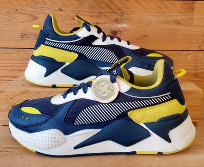 Puma RS-X Low Textile Trainers UK6/US7C/EU39 371626-02 Navy/White/Yellow