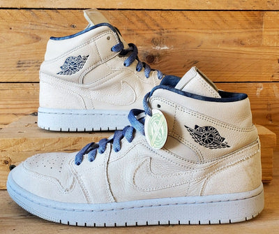 Nike Air Jordan 1 Mid Leather Trainers UK6.5/US9/EU40.5 DM9126-104 Sanddrift
