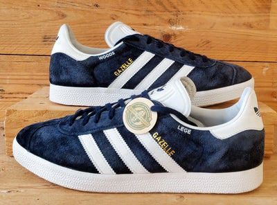 Adidas Gazelle Low Suede Trainers UK9.5/US10/EU44 BB5478 Collegiate Navy/White