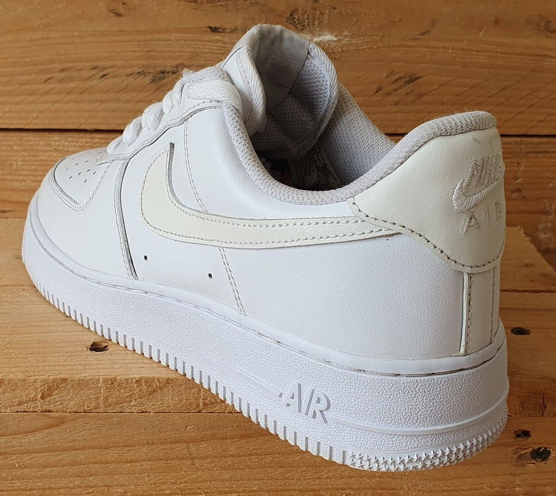 Nike Air Force 1 Low Leather Trainers UK8 US10.5 EU42.5 DD8959 100 Triple White VintageTrainers