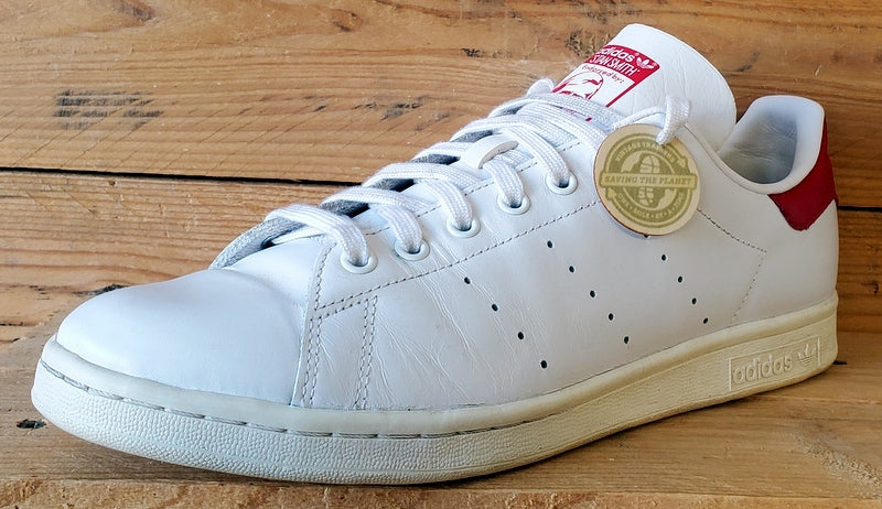 Adidas Stan Smith Low Leather Trainers UK10/US10.5/EU44.5 FV4146 White/Red