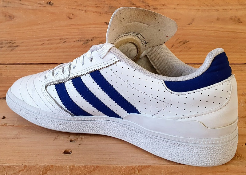 Adidas Busenitz Low Leather Trainers UK8/US8.5/E42 BY3971 White Collegiate Royal