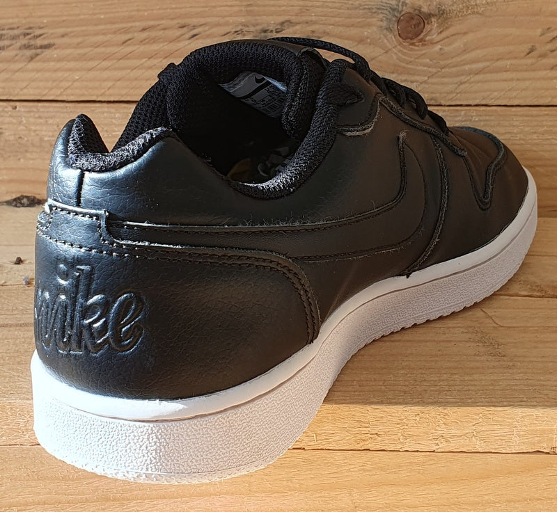 Nike Ebernon Low Leather Trainers UK6.5/US9/EU40.5 AQ1779-001 Black/White