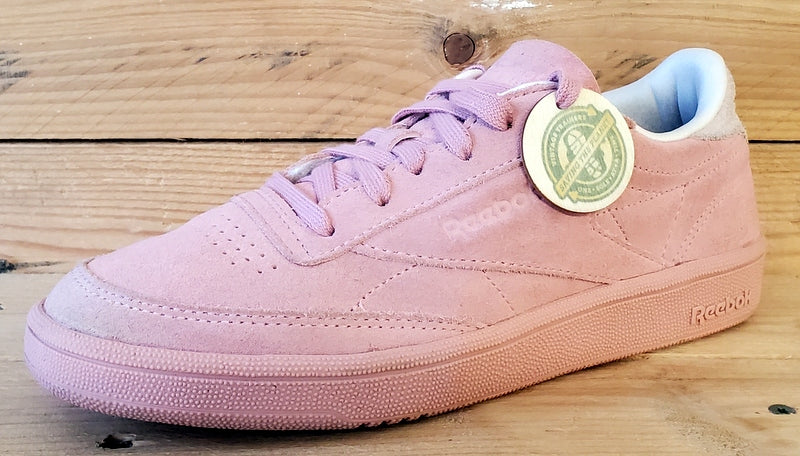 Reebok Club C 85 Low Suede Trainers UK4/US6.5/EU37 CM9053 Triple Chalk Pink
