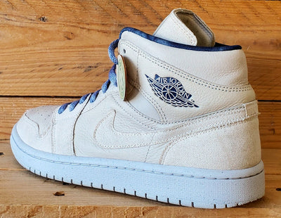 Nike Air Jordan 1 Mid Leather Trainers UK6.5/US9/EU40.5 DM9126-104 Sanddrift