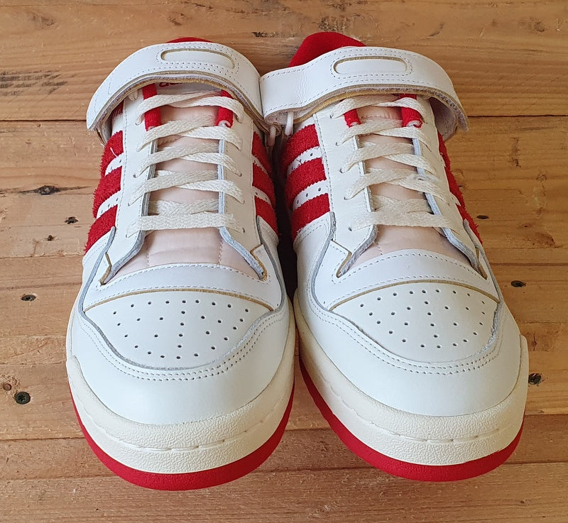 Adidas Forum 84 Low Leather Trainers UK11/US11.5/E46 GY6981 Candy Cane Red/White