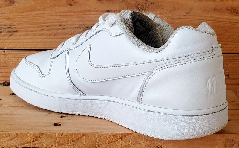 Nike Ebernon Low Leather Trainers UK10/US11/EU45 AQ1775-100 Triple White