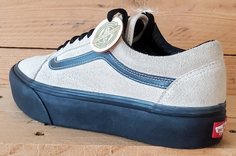 Vans Off The Wall Platform Low Suede Trainers UK6/US8.5/EU39 721454 Grey/Black