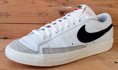 Nike Blazer Low 77 Leather Trainers UK10/US11/EU45 DA6364-101 White/Black