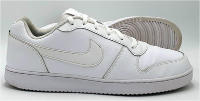 Nike Ebernon Low Leather Trainers AQ1775-100 Triple White UK14/US15/EU49.5