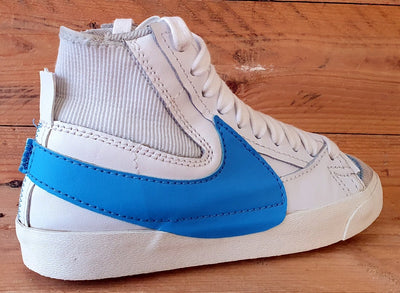 Nike Blazer 77 Jumbo Mid Leather Trainers UK6/US7/EU40 DD3111-103 White/Blue