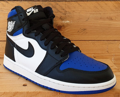 Nike Air Jordan 1 Retro High Leather Trainers UK8/US9/E42.5 555088-041 Royal Toe