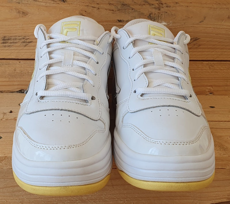 Fila Platform Low Leather Trainers UK7/US9.5/EU41 5FM01018-141 Triple White