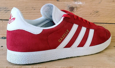 Adidas Gazelle Low Suede Trainers UK6/US6.5/EU39 S76228 Red/White
