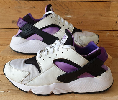 Nike AIr Huarache Leather Trainers UK10/US11/EU45 DD1068-108 White/Hyper Grape