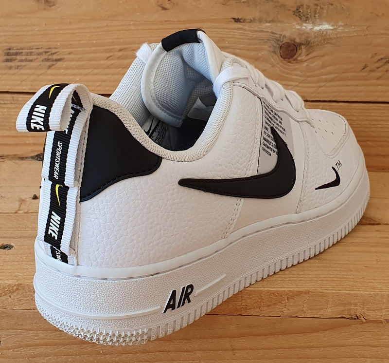 Nike Air Force 1 Utility Low Leather Trainers UK7/US8/E41 AJ7747-100 White/Black