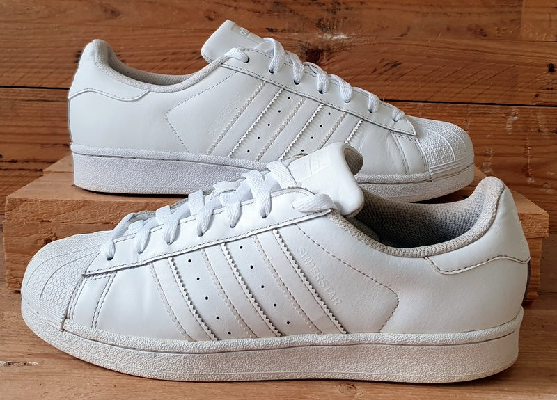 Adidas Superstar Foundation Leather Trainers UK8/US8.5/EU42 B27136 Triple White