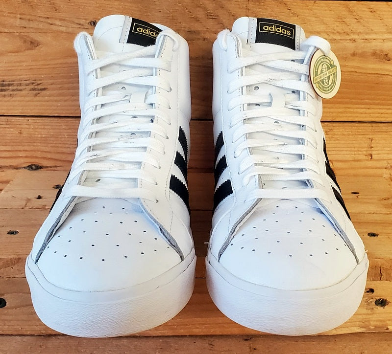 Adidas Basket Profi Mid Leather Trainers UK10/US10.5/EU44.5 FW3108 White/Black