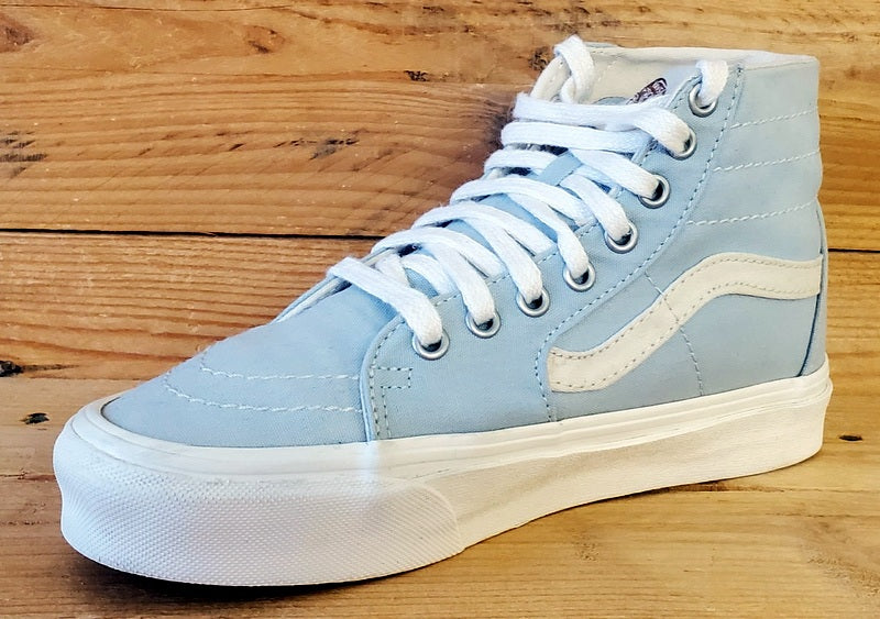 Vans Off The Wall Mid Canvas Trainers UK4/US6.5/EU36.5 721356 Light Blue/White