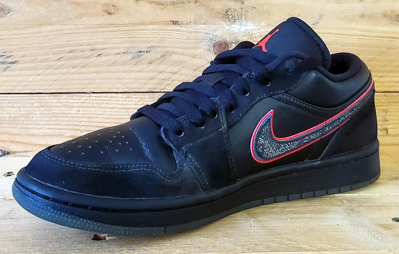 Nike Air Jordan 1 Low Leather Trainers UK6/US7/EU40 CK3022-006 Black/Orbit Red