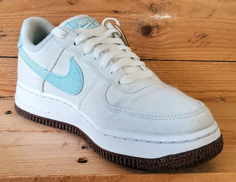 Nike Air Force 1 Indigo Low Canvas Trainers UK3/US5.5/EU36 CZ0269-100 White