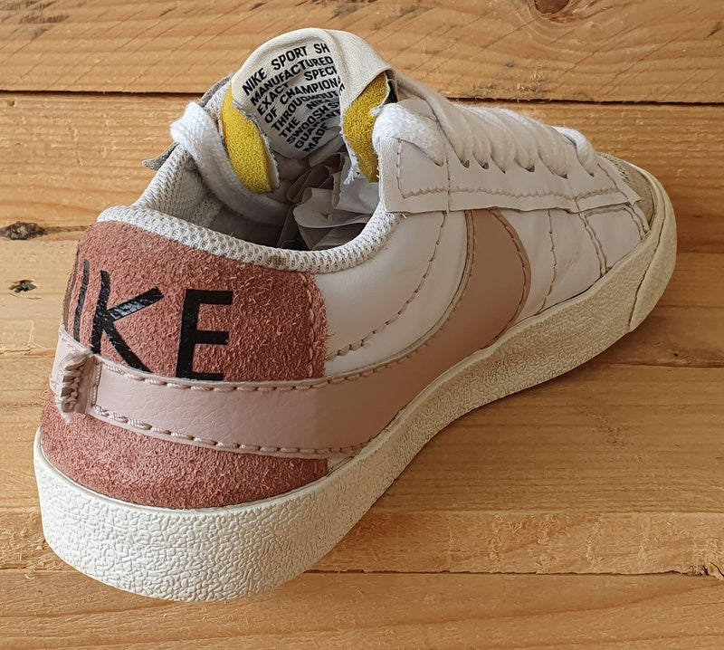 Nike Blazer 77 Jumbo Low Leather Trainers UK5/US7.5/EU38.5 DQ1470-102 White/Pink