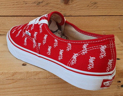 Vans Off The Wall Love Me Canvas Trainers UK9/US10/EU43 TC8R Red/White/Gum