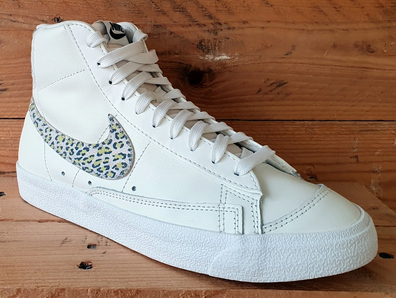 Nike Blazer Mid 77 Leather Trainers UK6.5/US9/EU40.5 DH9633-100 Lemon Leopard