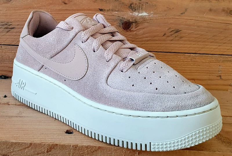 Nike Air Force 1 Sage Suede Trainers UK6/US8.5/EU40 AR5339-201 Particle Beige