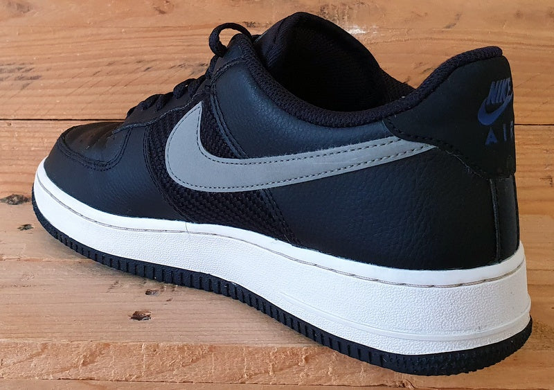 Nike Air Force 1 Leather/Textile Trainers UK7/US8/EU41 FD0666-001 Swoosh Black