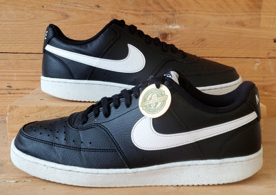 Nike Court Vision Low Leather Trainers UK10/US11/EU45 DH2987-001 Black/White