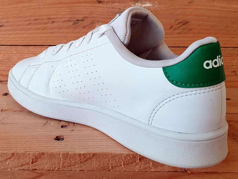 Adidas Advantage Low Leather Trainers UK5/US5.5/EU38 EF0213 White/Green