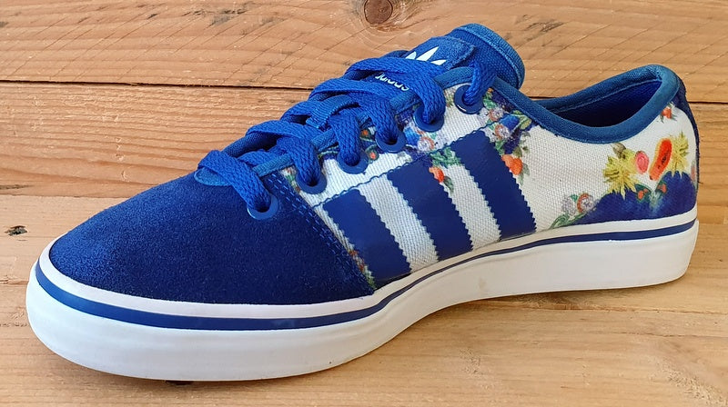 Adidas Adria Restyle Low Canvas Trainers UK6 US7.5 EU39 M25539 Blue Multicolour