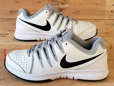 Nike Vapor Court Low Leather Trainers UK7/US8/EU41 631703-101 White/Grey