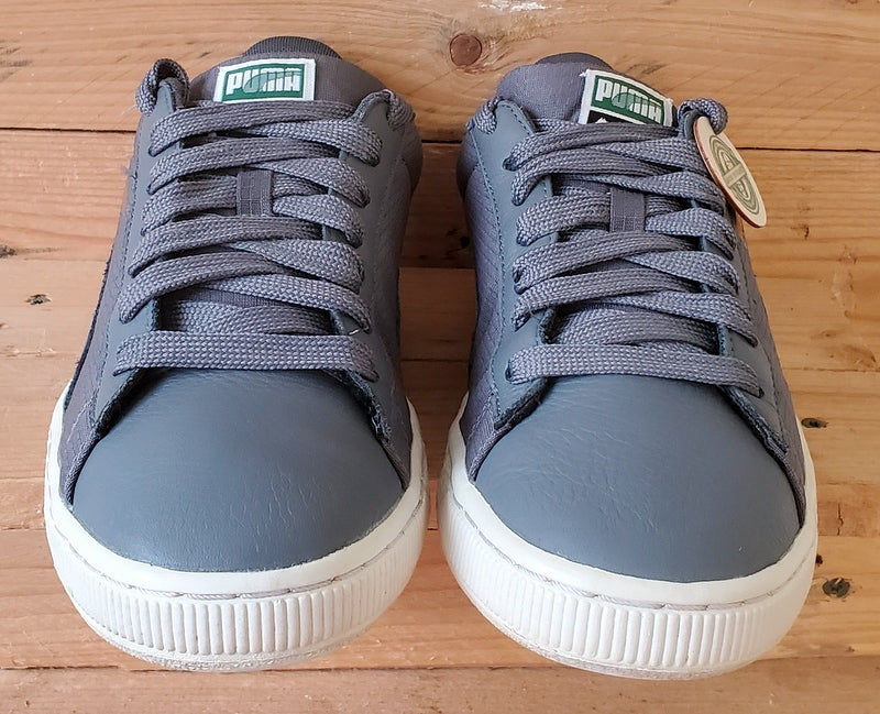 Puma Basket Low Textile/Leather Trainers UK9/US10/EU43 358521-03 Grey/White