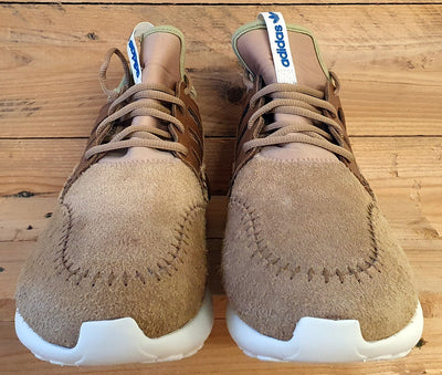 Adidas Tubular Moc Runner Low Suede Trainers UK9/UK9.5/EU43 B25786 Timber Beige