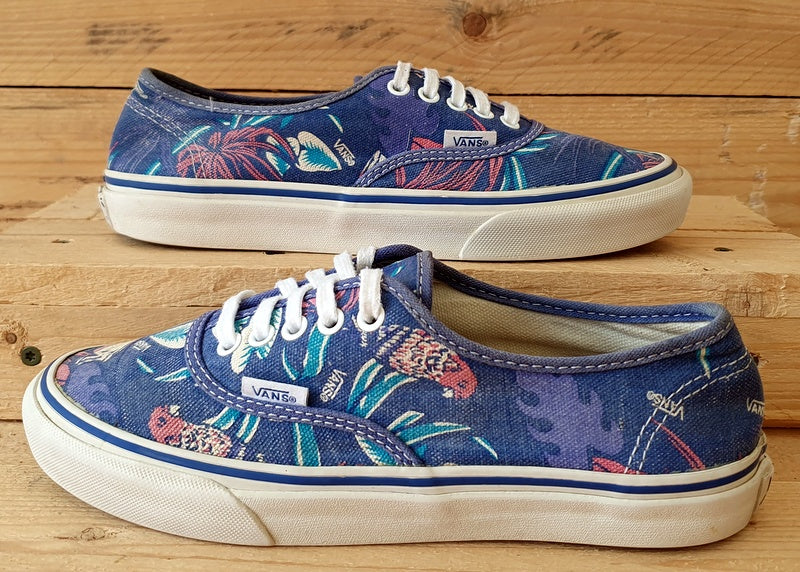 Vans Off The Wall Low Canvas Trainers UK3.5/US6/EU36 TB9O Blue/Floral