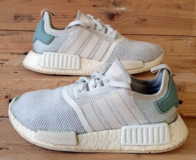 Adidas NMD R1 Low Textile Trainers UK4.5/US6/EU37 BY3033 White/Tactile Green