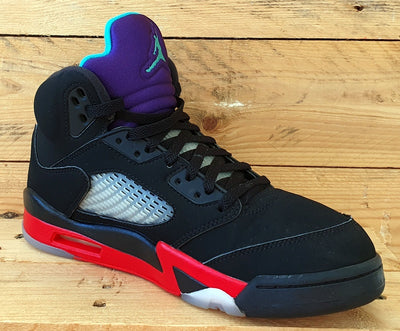 Nike Air Jordan 5 Retro Trainers UK8.5/US9.5/E43 CZ1786-001 Black Fire Red Grape