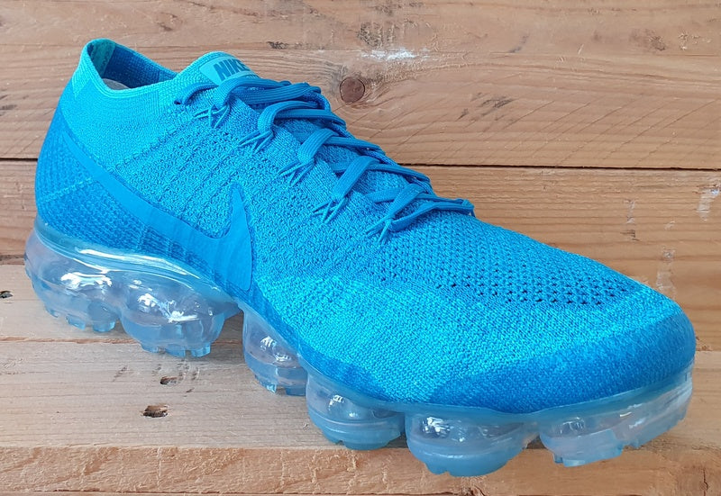 Nike Air VaporMax Flyknit Low Trainers UK10/US11/EU45 849558-402 Blue Orbit