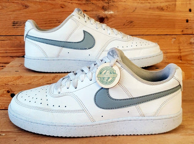 Nike Court Vision Low Leather Trainers UK7/US8/EU41 DH2987-112 White/Grey