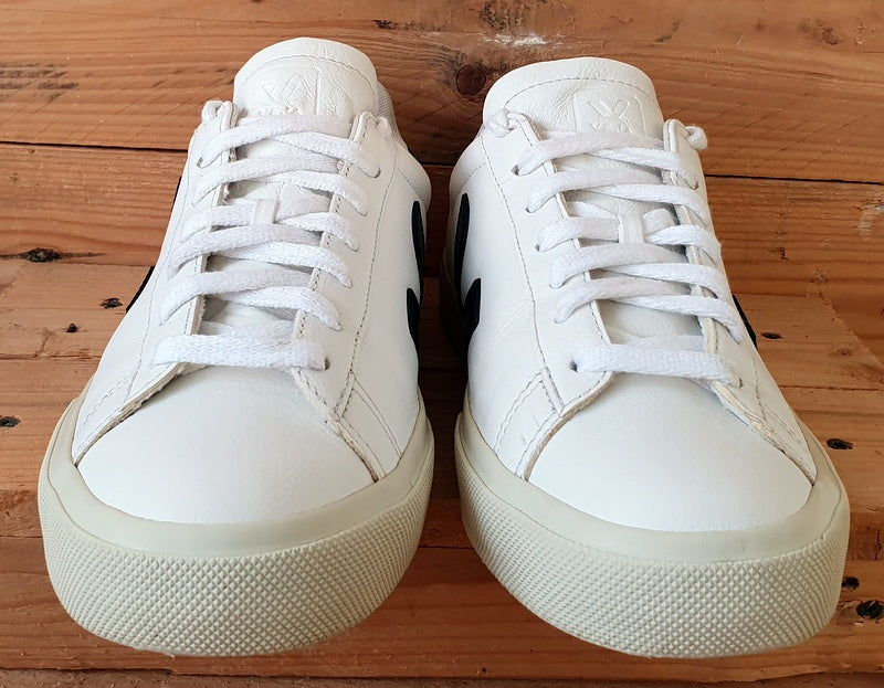 Veja Campo Chromefree Low Leather Trainers UK7/US8/EU41 White/Black