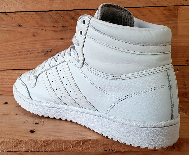 Adidas Top Ten Mid Leather Trainers UK9.5/US10/EU44 FV6131 Triple White