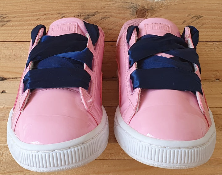 Puma Basket Heart Low Patent Leather Trainers UK4/US5C/EU37 364817