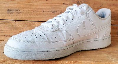 Nike Court Vision Next Nature Low Leather Trainers UK9.5/US10.5/EU44.5 White