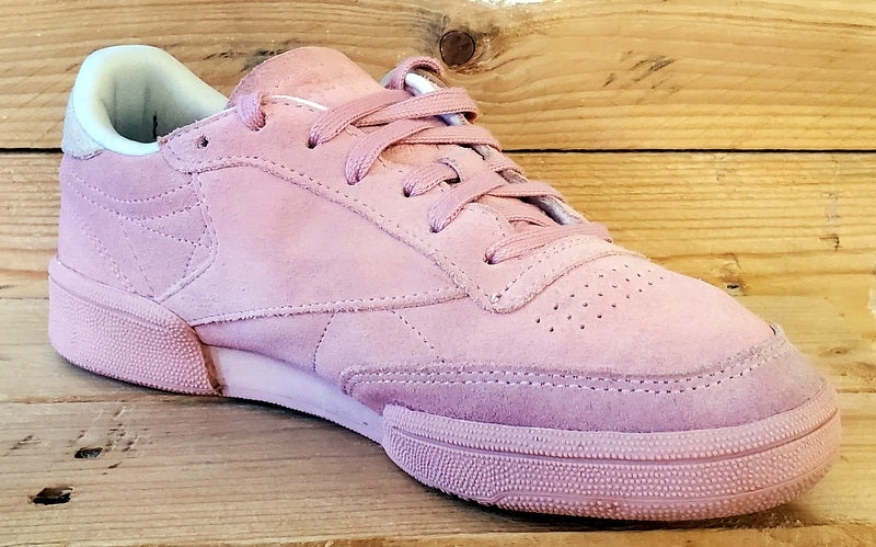 Reebok Club C 85 Low Suede Trainers UK4/US6.5/EU37 CM9053 Triple Chalk Pink