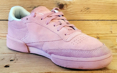 Reebok Club C 85 Low Suede Trainers UK4/US6.5/EU37 CM9053 Triple Chalk Pink