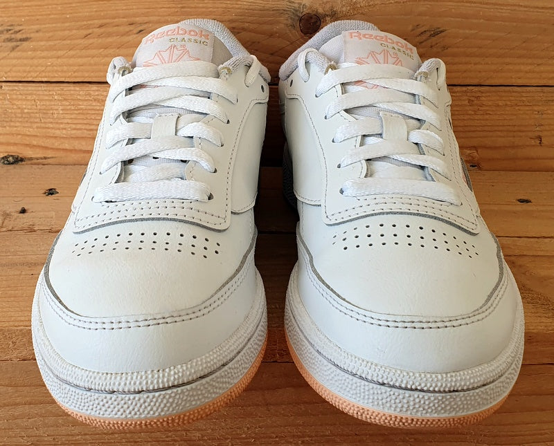 Reebok Club C 85 Low Leather Trainers UK5/US7.5/EU38  GZ979 White/Peach