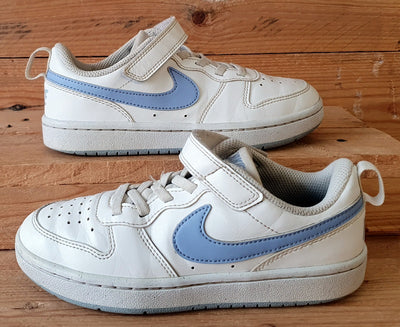 Nike Court Borough Low Leather Trainers UK13/US13.5C/E31.5 DV5457-103 White Blue