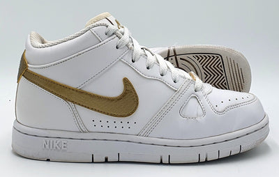 Nike Air Prize 2 Leather Mid Trainers 555310-178 White/Gold UK4/US6.5/EU37.5